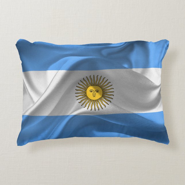 Argentinian flag decorative cushion (Front)