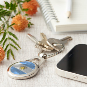 Argentinian flag key ring
