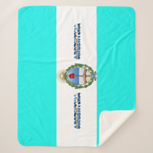 Argentinian flag sherpa blanket