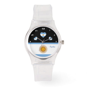 Argentinian Flag watch, Hearts, Argentina /sports Watch