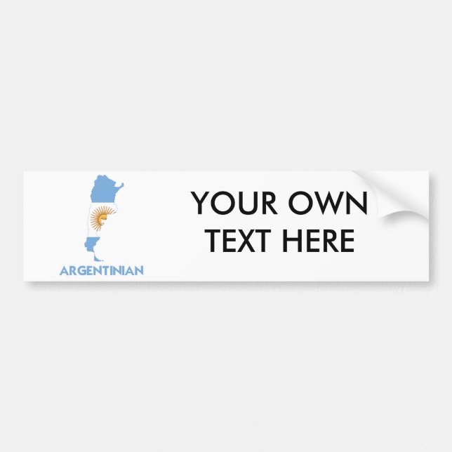 ARGENTINIAN MAP BUMPER STICKER (Front)