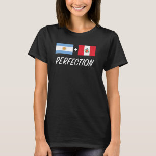Argentinian Peruvian Flag Argentina Peru Mix Herit T-Shirt