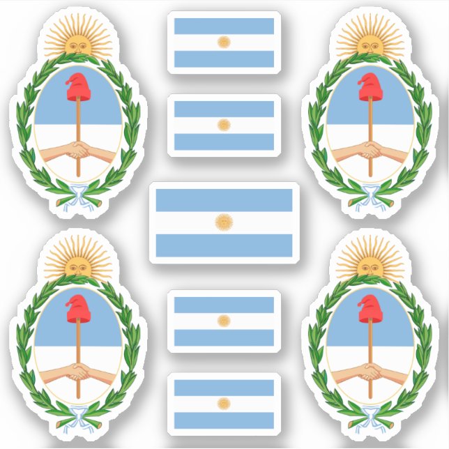 Argentinian state symbols / coat of arms and flag (Front)