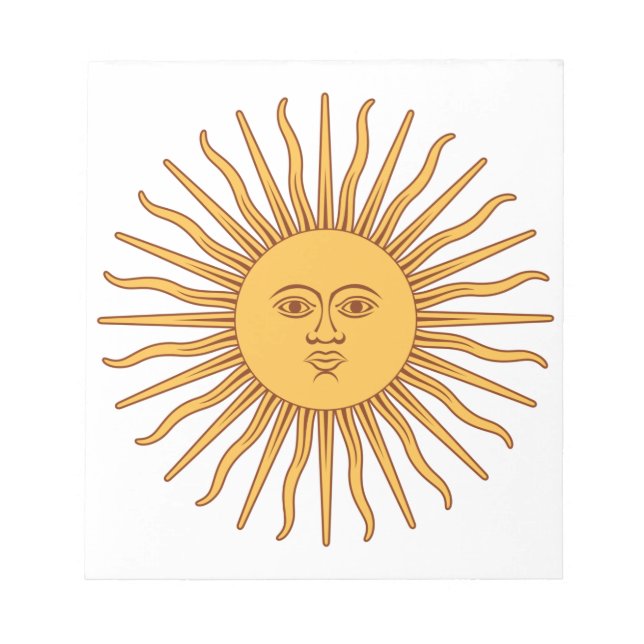 Argentinian Sun Notepad (Front)