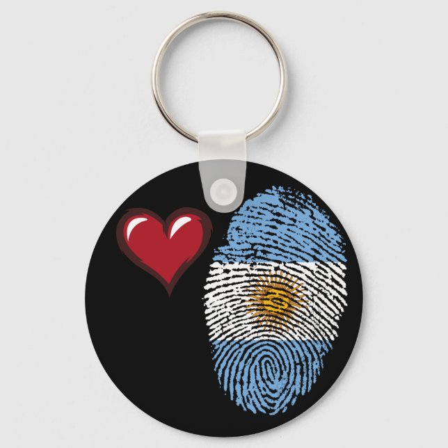 Argentinian touch fingerprint flag key ring (Front)