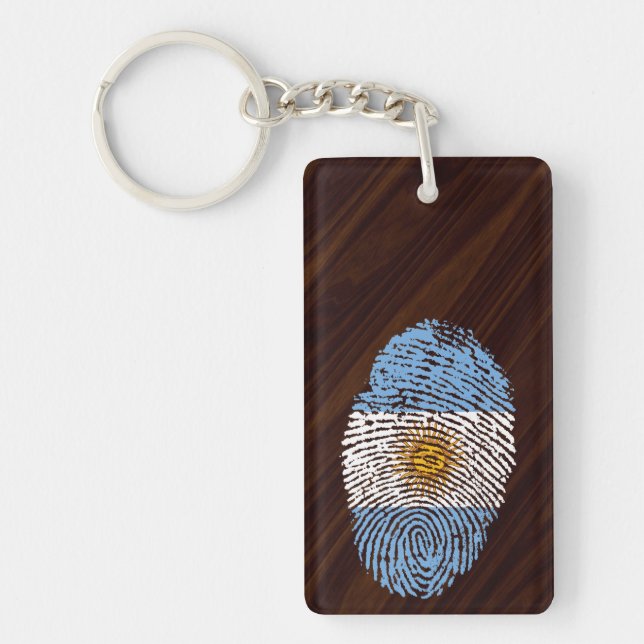 Argentinian touch fingerprint flag key ring (Front)