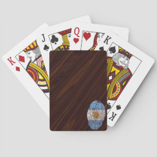 Argentinian touch fingerprint flag playing cards