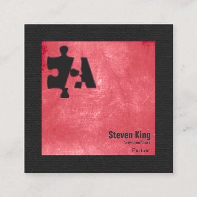 Argentino Law Red Square Business Card (Front)