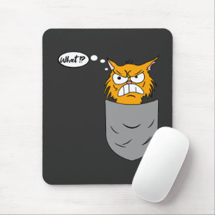 ärgerliche Katze in Brusttasche Mouse Mat
