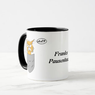 ärgerliche Katze in Brusttasche personalisierbar Mug