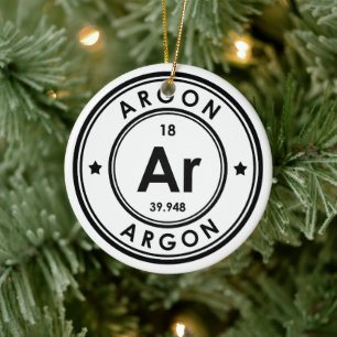 Argon Element Ceramic Ornament