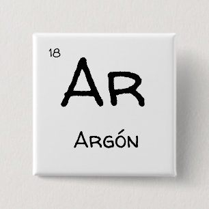 argon  gas 15 cm square badge