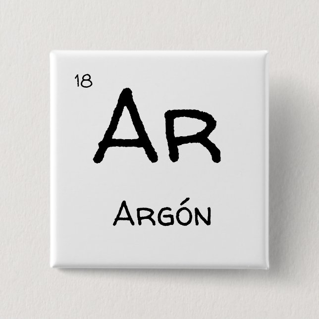 argon  gas 15 cm square badge (Front)
