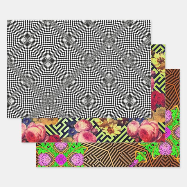 Argos Gatsby Op Art Sampler Wrapping Paper Sheet (Set)