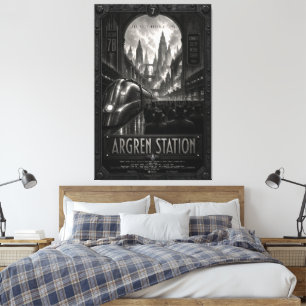 Argren Station Dystopian Zoltanis Plaza Cityscape Canvas Print