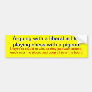 ARGUING WITH a  LIBERAL Bumper Sticker