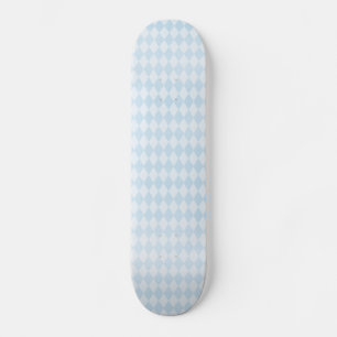 argyle09 LIGHT BABYBLUE POWDER BLUE ARGYLE PATTERN Skateboard