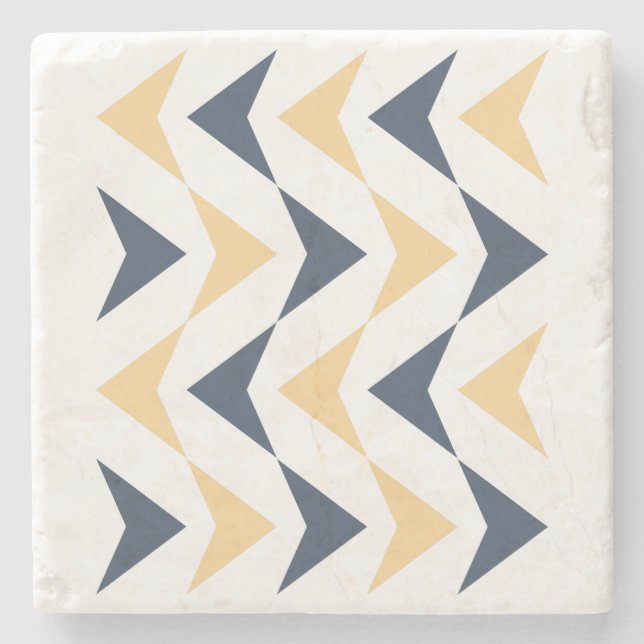 Argyle arrows stone coaster (Front)