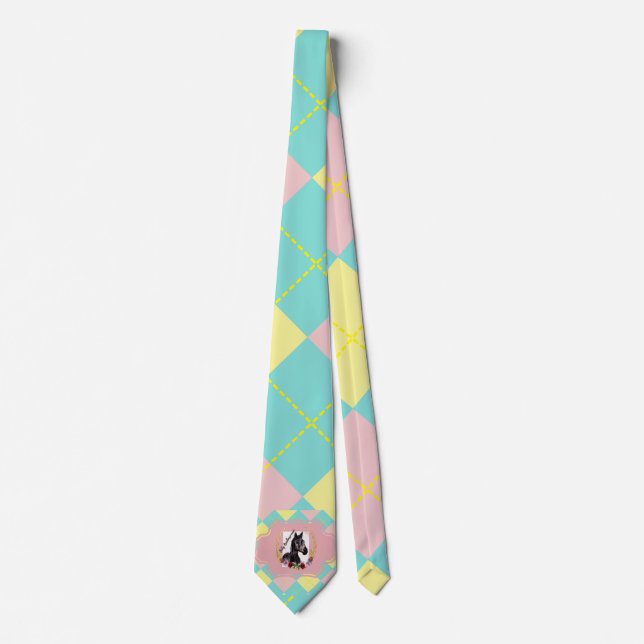 argyle baby racehorse mare  tie (Front)