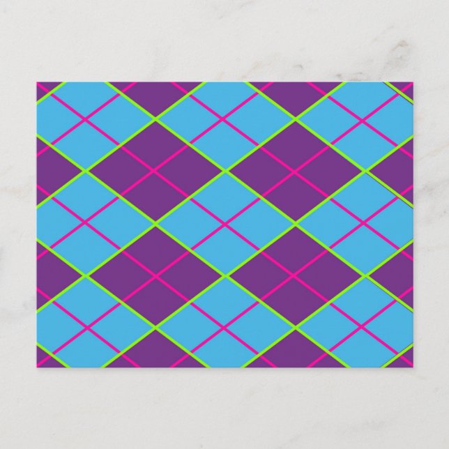 Argyle background postcard (Front)