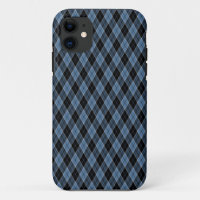 Argyle Blue Black White Stripes Diamond pattern