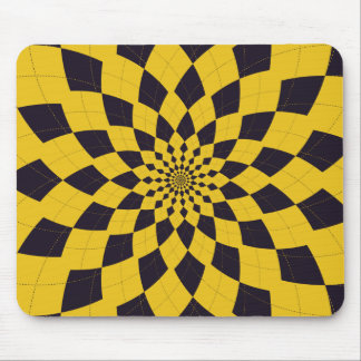 Argyle Burst/Flower - Taxi Mouse Mat