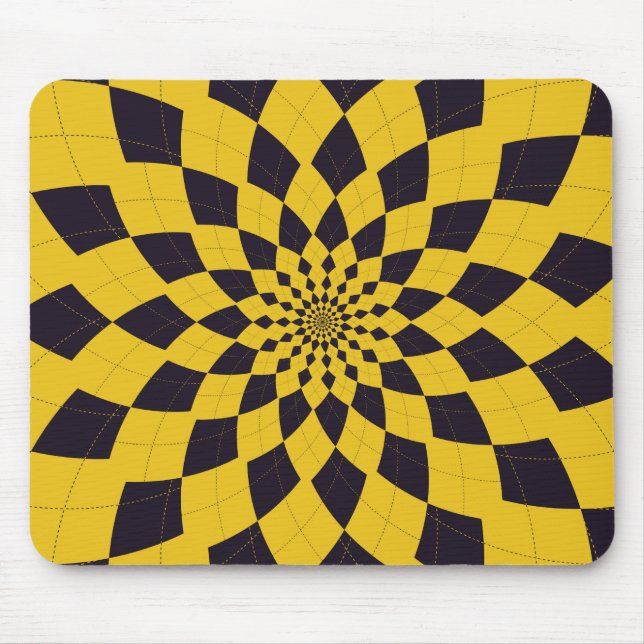 Argyle Burst/Flower - Taxi Mouse Mat (Front)