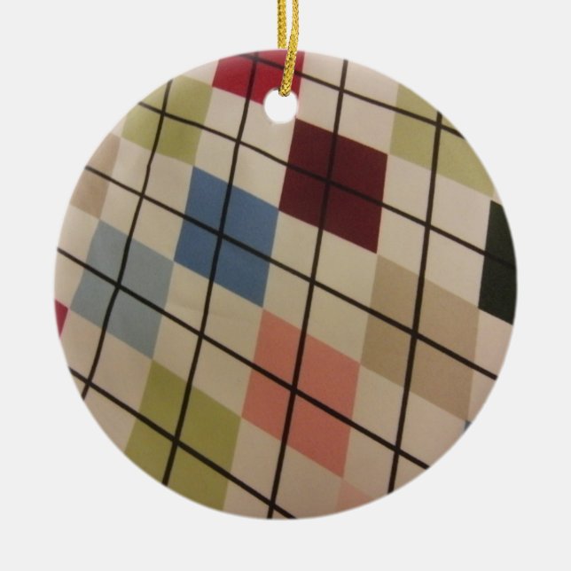 Argyle Ceramic Tree Decoration (Front)