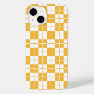 Argyle Chequerboard Plaid Yellow Case-Mate iPhone 14 Case