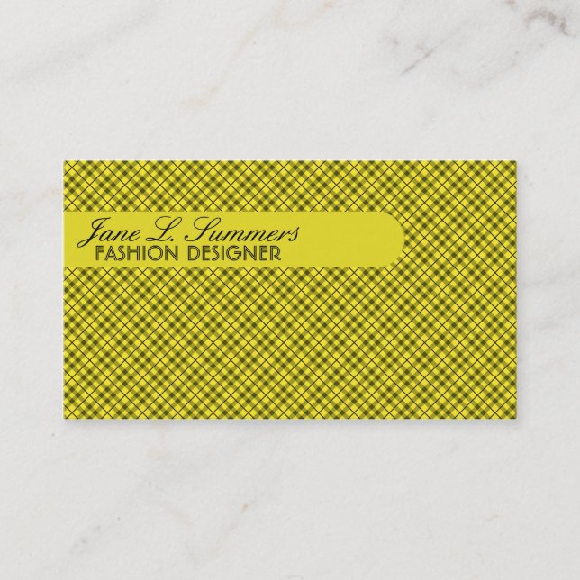 Argyle Design (Yellow) Business Card (Front)