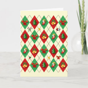 Argyle Diamond Christmas Card