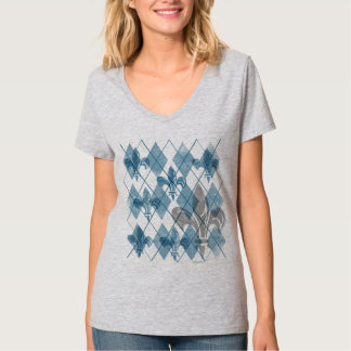 Argyle Fleur de lis Women's T-Shirt