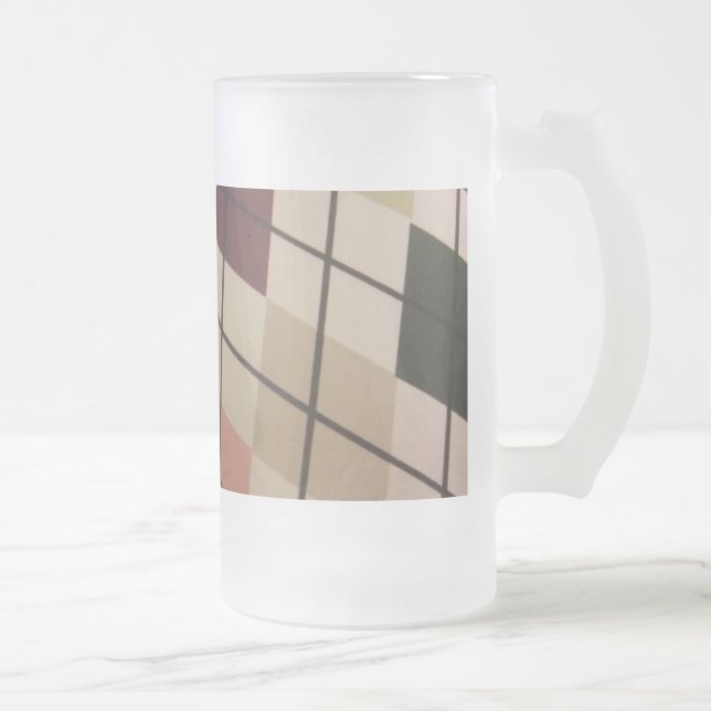 Argyle Frosted Glass Beer Mug (Right)