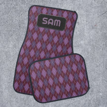 Argyle in Maroon and Purple: add initials / name