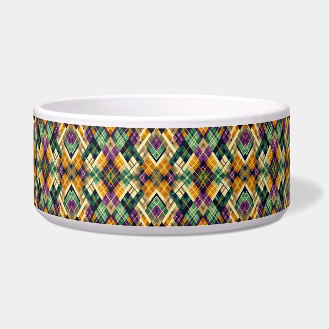 Argyle Mardi Gras yellow purple green (Front)