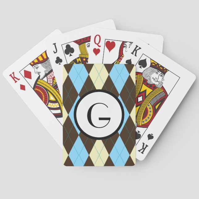 Argyle Monogram Playing Cards (Back)