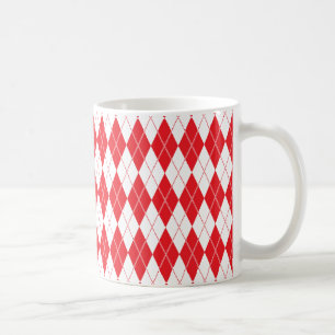 Argyle Pattern 1 Red Coffee Mug
