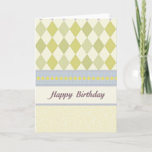 Argyle Pattern Birthday Card