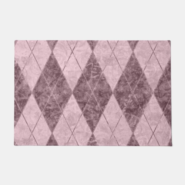 Argyle Pattern Diamonds  Doormat (Front)