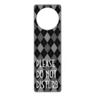 Argyle pattern door hanger | Do not disturb sign
