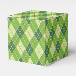 Argyle pattern green golf sport gift box