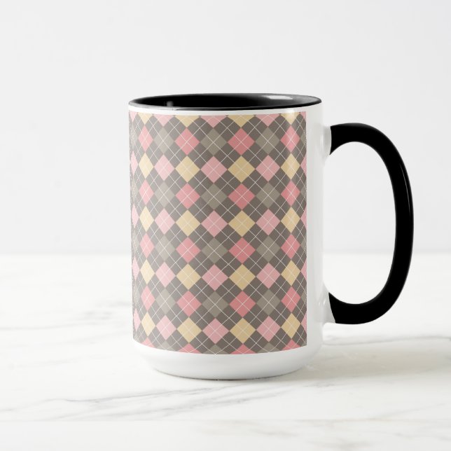 Argyle Pattern Mug (Right)