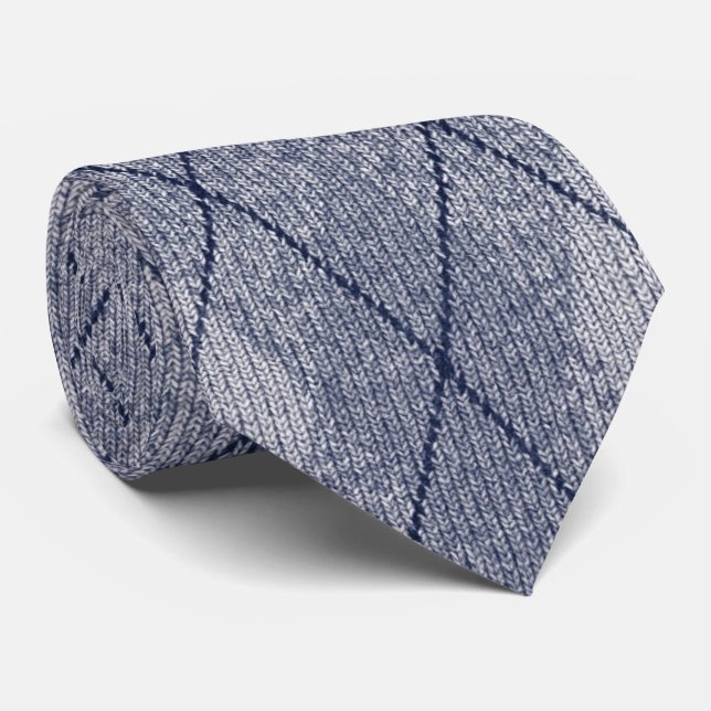 argyle pearl grey tie (Rolled)