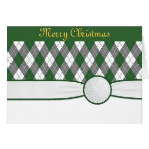 Argyle plaid Christmas card..