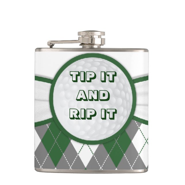 Argyle plaid flask (Front)