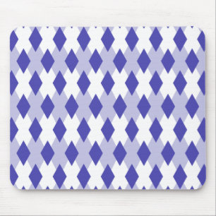 Argyle Plaid Pattern_4A46B0 Mouse Mat