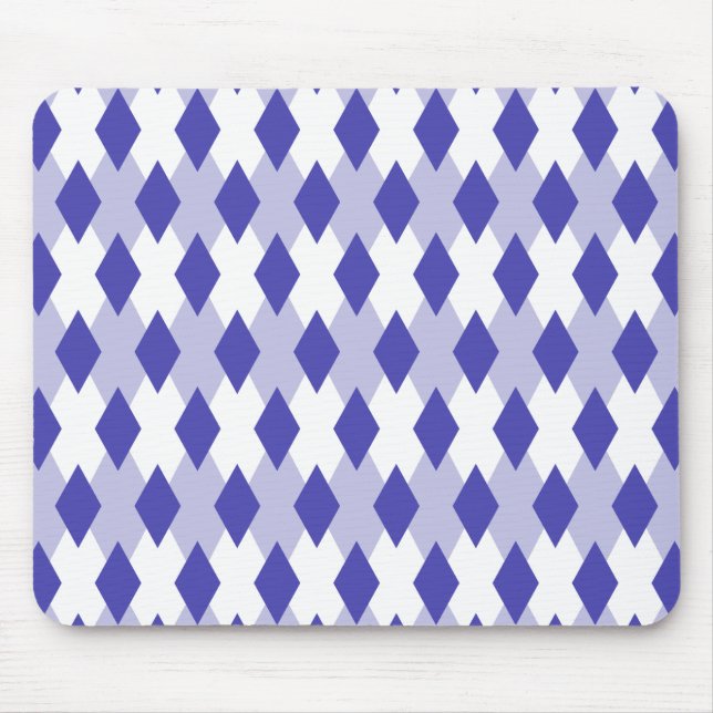 Argyle Plaid Pattern_4A46B0 Mouse Mat (Front)