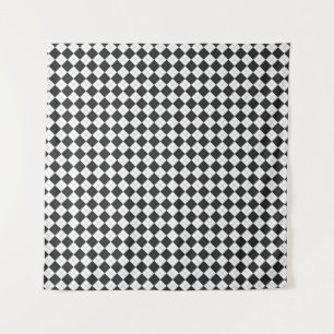 Argyle plaid. Scottish pattern in white and black Tapestry