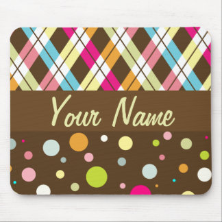 Argyle Polka Dots Mouse Mat