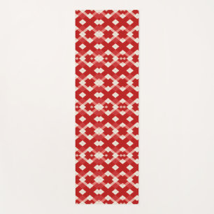 Argyle, red white pink Valentine's day Yoga Mat